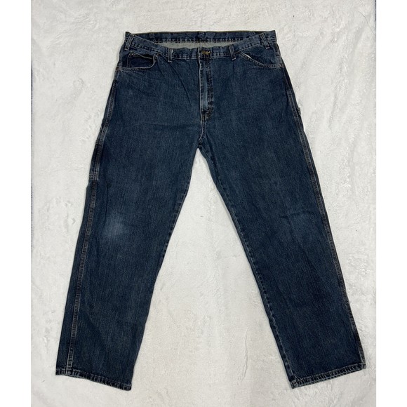 Dickies Mens Carpenter Jeans Size 40x32 Medium Dark Wash Denim - Picture 3 of 14